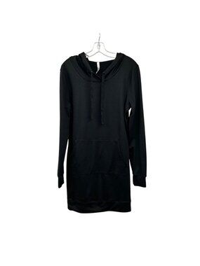 FABLETICS Womens Sweatshirt Dress Hooded Long Sleeve Black Size Large Pocket